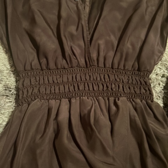 Reformation Rosalina Brown Long Sleeve High Slit Dress NWT - Picture 9 of 12